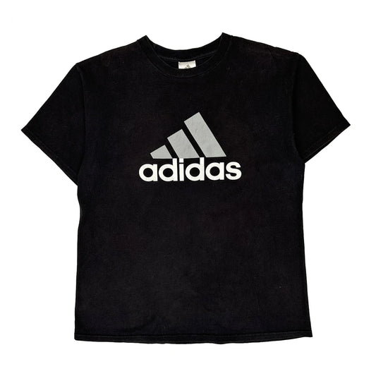 Adidas T-Shirt - Medium Black Cotton