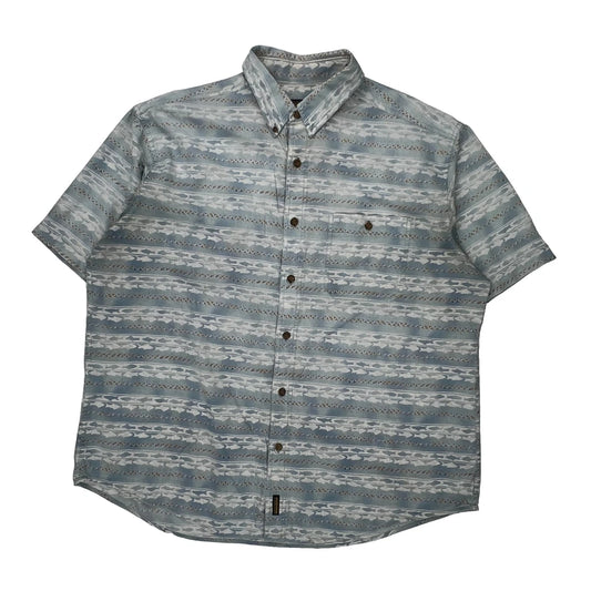 Woolrich Short Sleeve Shirt - 3XL Blue Cotton