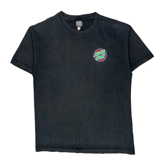 Vintage Skateboarding Santa Cruz Graphic T-Shirt - Large Black Cotton