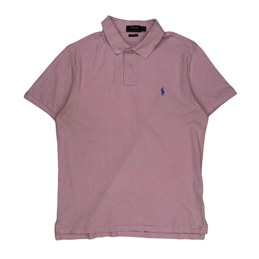 Polo By Ralph Lauren Slim Fit Polo Shirt - Large Pink Cotton