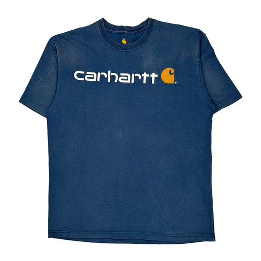 Carhartt T-Shirt - Large Blue Cotton