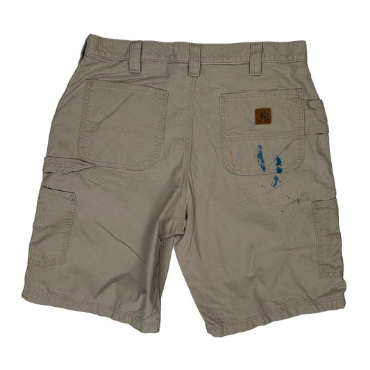 Carhartt Carpenter Shorts - 32W 10L Beige Cotton