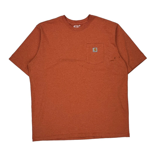 Carhartt Tall T-Shirt - 2XL Orange Cotton