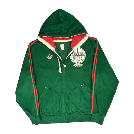 Milwaukee Bucks Adidas Graphic Hoodie - XL Green Cotton
