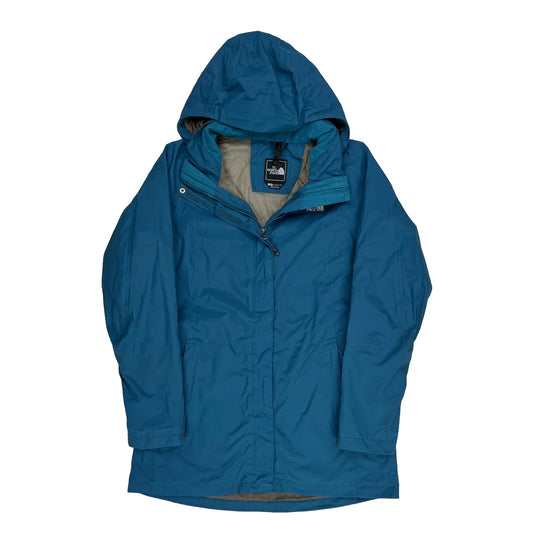 The North Face Waterproof Jacket - Large Blue Polyester
