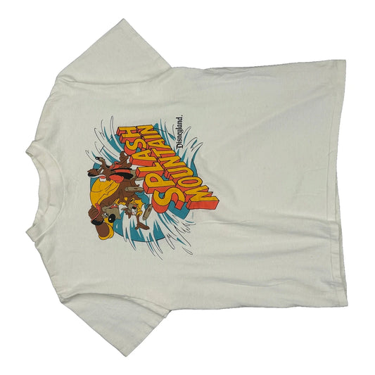 Splash Mountain Disney Single Stitch T-Shirt - Large White Cotton