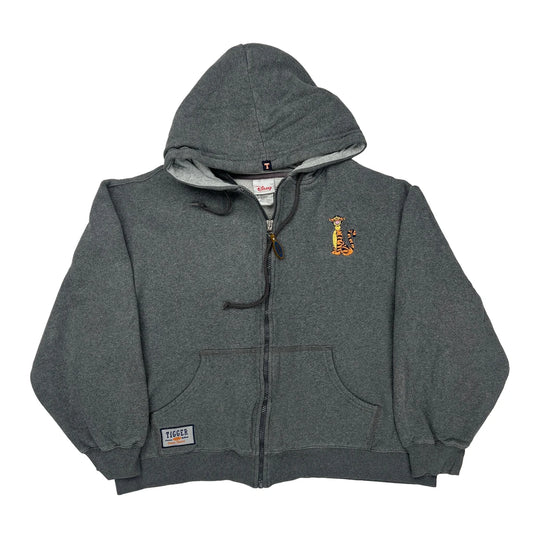 Tigger Disney Cartoon Hoodie - Medium Grey Cotton