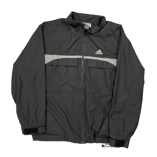 Adidas Windbreaker - Large Black Polyester