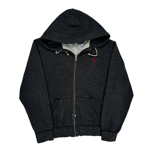 Vintage Polo By Ralph Lauren Hoodie - Large Grey Cotton