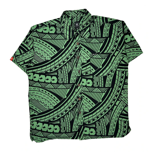 Tanoa Hawaiian Shirt - XL Black Cotton