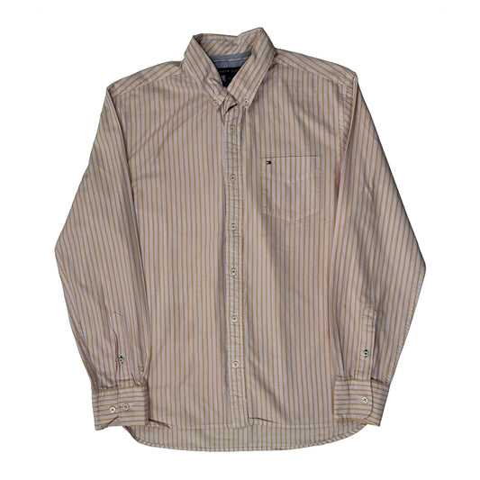 Tommy Hilfiger Striped Shirt - Medium White Cotton