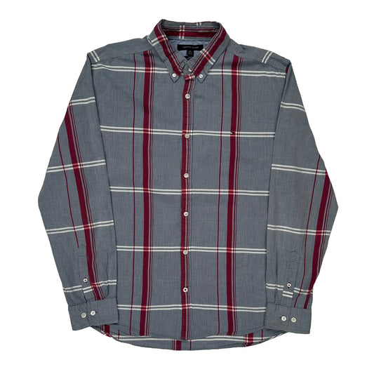 Tommy Hilfiger Slim Fit Shirt - XL Grey Cotton