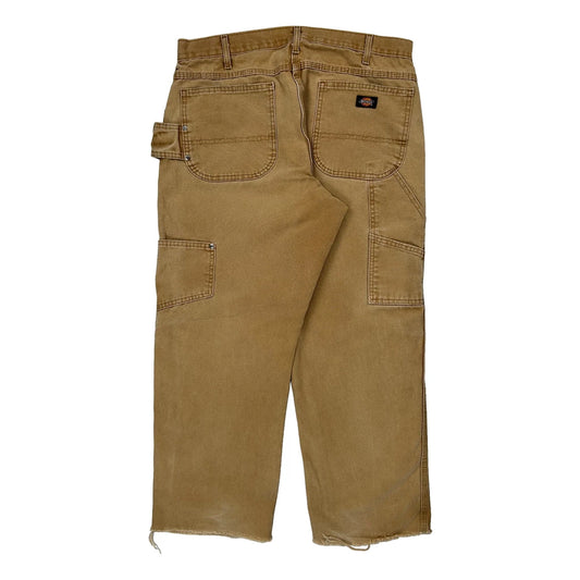Dickies Carpenter Trousers - 34W 28L Brown Cotton