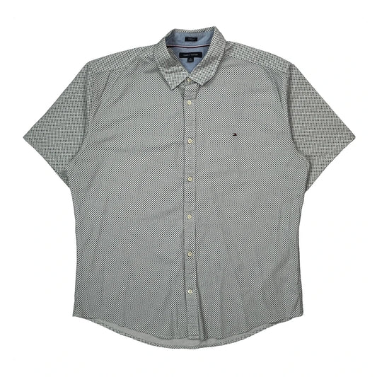 Tommy Hilfiger Short Sleeve Shirt - XL White Cotton