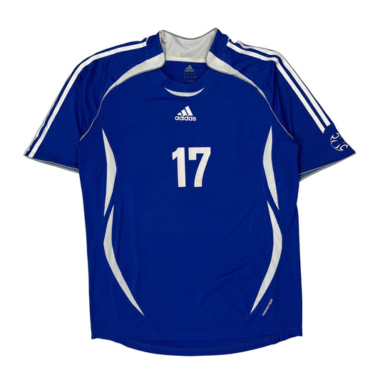Vintage Number 17 Adidas Jersey - Large Blue Polyester