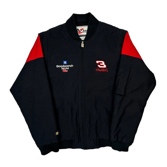 Goodwrench Service Chase Authentics Nascar Bomber Jacket - Medium Black Nylon