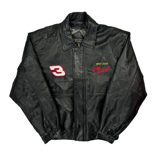 Dale Earnhardt Nascar Leather Jacket - XL Black Leather