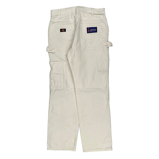 Dickies Carpenter Trousers - 30W 30L White Cotton