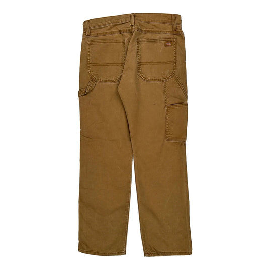 Dickies Double Knee Carpenter Trousers - 30W 30L Brown Cotton