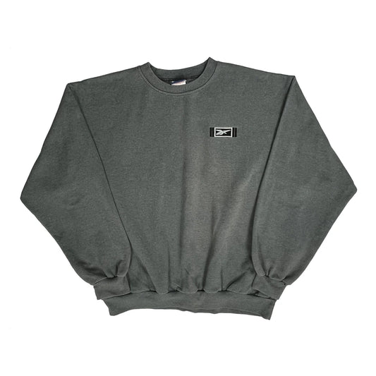 Vintage Reebok Sweatshirt - Large Grey Cotton