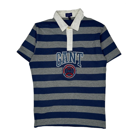 Gant Striped Rugby Shirt - Medium Blue Cotton