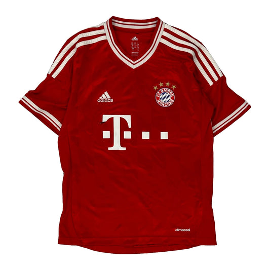Bayern Munich Age 11-12 Adidas Football Shirt - Medium Red Polyester