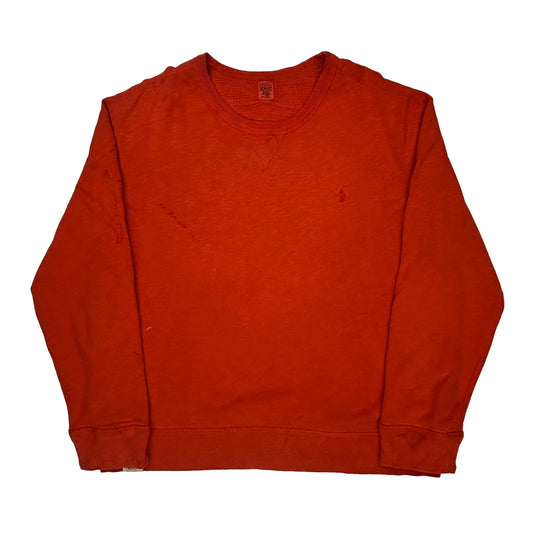 Vintage Polo By Ralph Lauren Sweatshirt - XL Red Cotton