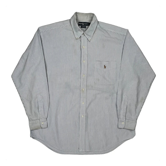 Tilden Ralph Lauren Striped Shirt - Large Blue Cotton