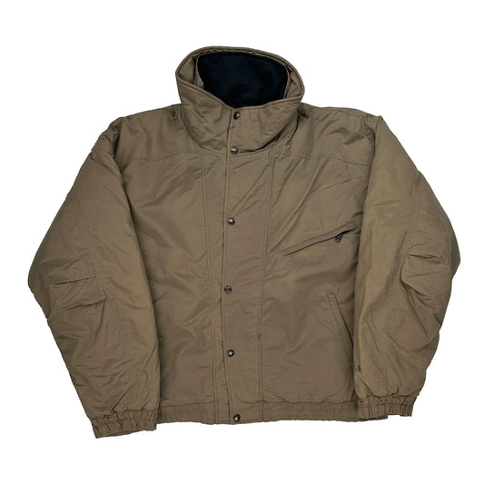 The North Face Puffer - Large Khaki Nylon
