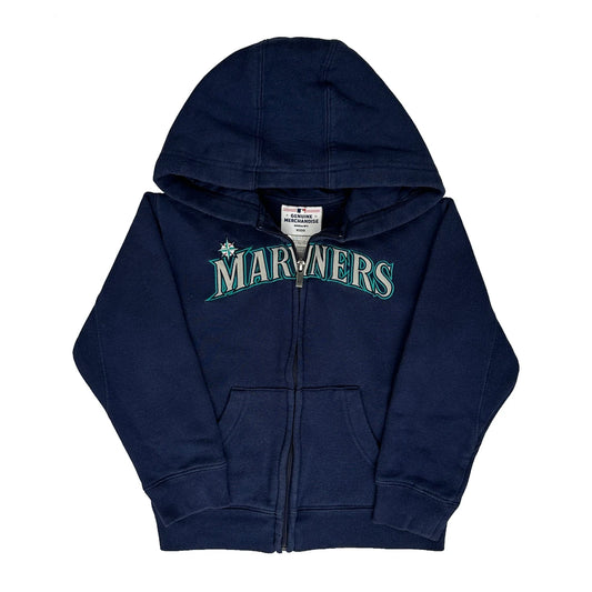 Age 5-6, Mariners Mlb Hoodie - Medium Navy Cotton Blend