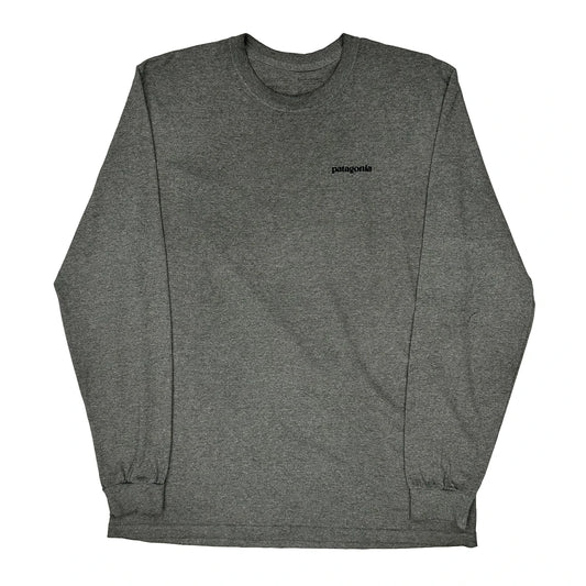 Responsibili-Tee Patagonia Long Sleeve T-Shirt - Medium Grey Cotton