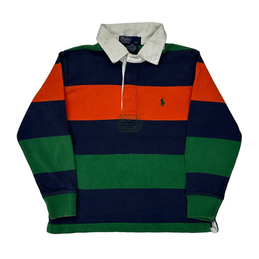 Age 5 Polo By Ralph Lauren Rugby Shirt - XS White Cotton