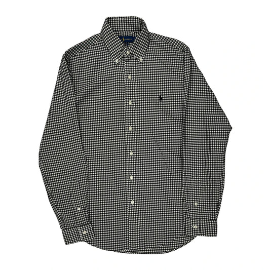 Classic Fit Ralph Lauren Checked Shirt - Small Black & White Cotton