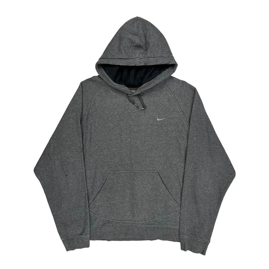 Vintage Nike Hoodie - Large Gray Cotton Blend