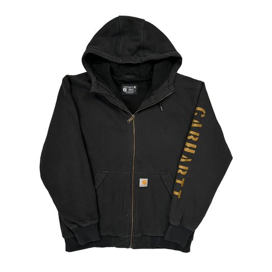 Carhartt Spellout Hoodie - Medium Black Cotton
