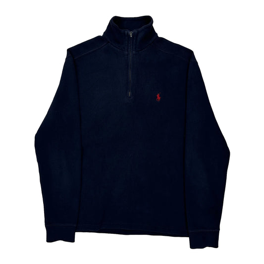Polo By Ralph Lauren 1/4 Zip - Small Navy Cotton