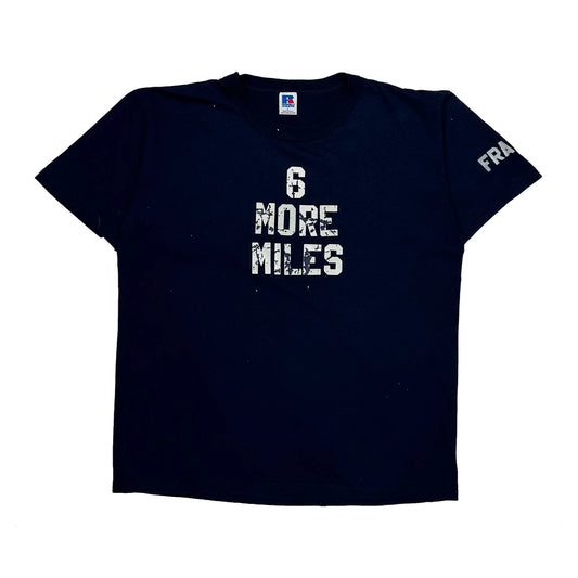 6 More Miles Russell Athletic Single Stitch T-Shirt - Large Navy Cotton