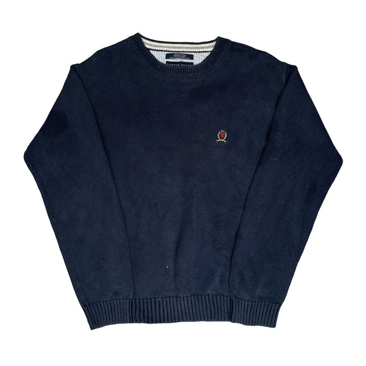 Vintage Tommy Hilfiger Jumper - Large Navy Cotton