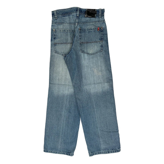 Southpole Wide Leg Jeans - 30W 31L Blue Denim