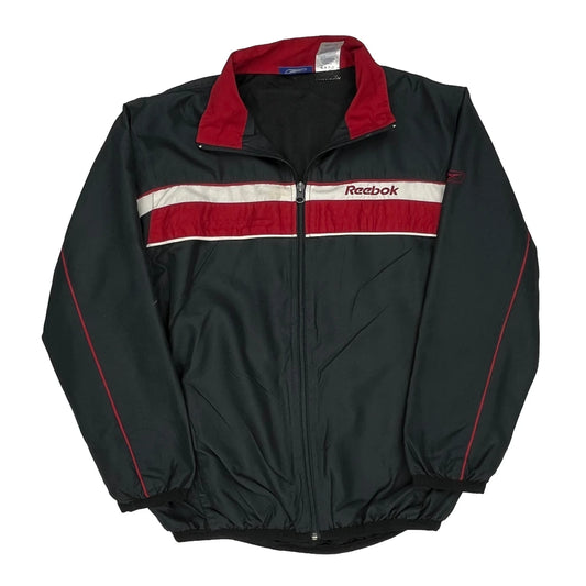 Reebok Track Jacket - Large White Polyester