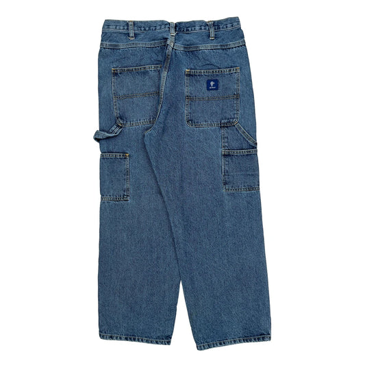 Unbranded Cargo Carpenter Jeans - 34W 29L Blue Cotton
