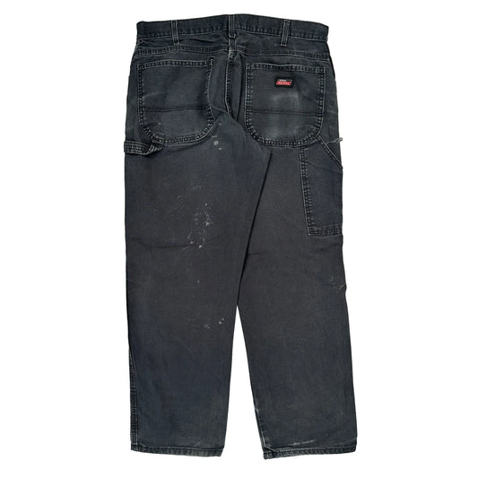 Dickies Carpenter Trousers - 33W 30L Black Cotton
