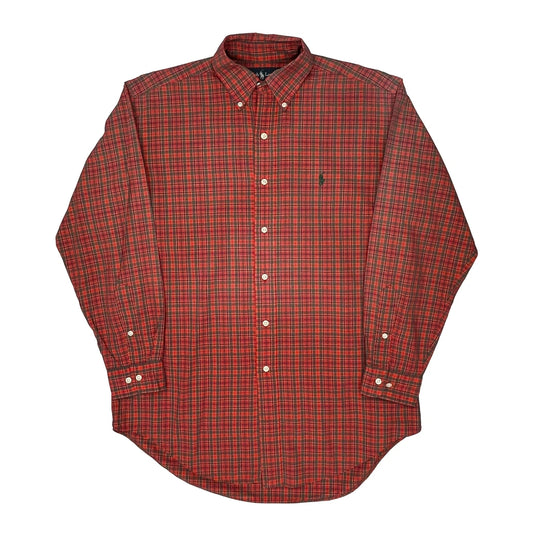 Ralph Lauren Checked Shirt - Medium Red Cotton