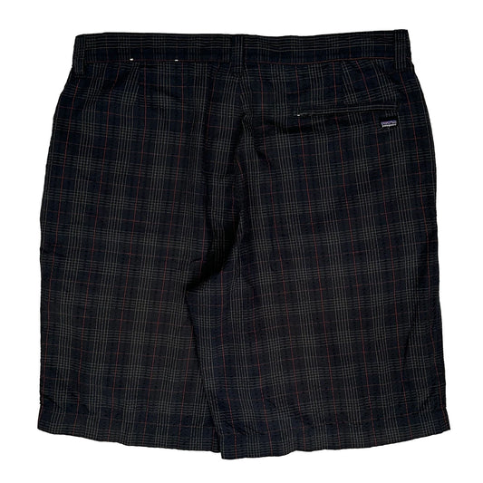Patagonia Checked Shorts - 34W 10L Navy Cotton