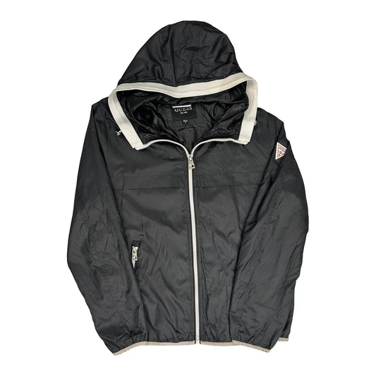 Vintage Guess Windbreaker - Medium Black Nylon