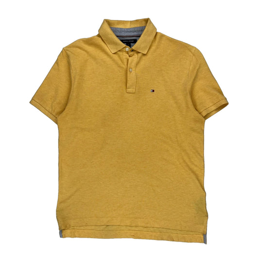 Tommy Hilfiger Polo Shirt - Medium Yellow Cotton