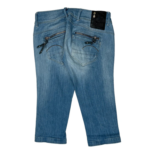 G-Star Capri Shorts - 29W UK 10 Light Wash Denim