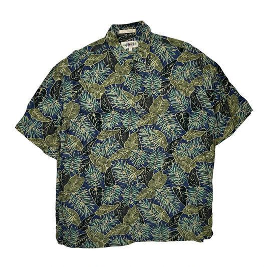 Campia Hawaiian Shirt - Large Green Viscose