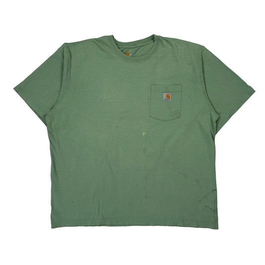 Carhartt T-Shirt - 2XL Green Cotton