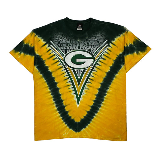Packers Nfl Tie-Dye T-Shirt - 2XL Yellow Cotton